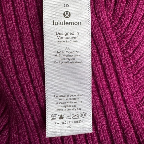 Lululemon Crazy Cozy Beanie - Deep Fuschia - Picture 7 of 7